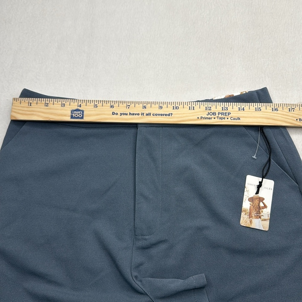 NWT - Sincerely Jules Trouser Short XL - Light Teal dressy dress shorts greenish - Picture 5 of 8